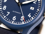 IWC Pilot’s Watch Automatic "Laureus Sport for Good" Edition Blue Dial Blue Nylon Strap Watch for Men - IW328101