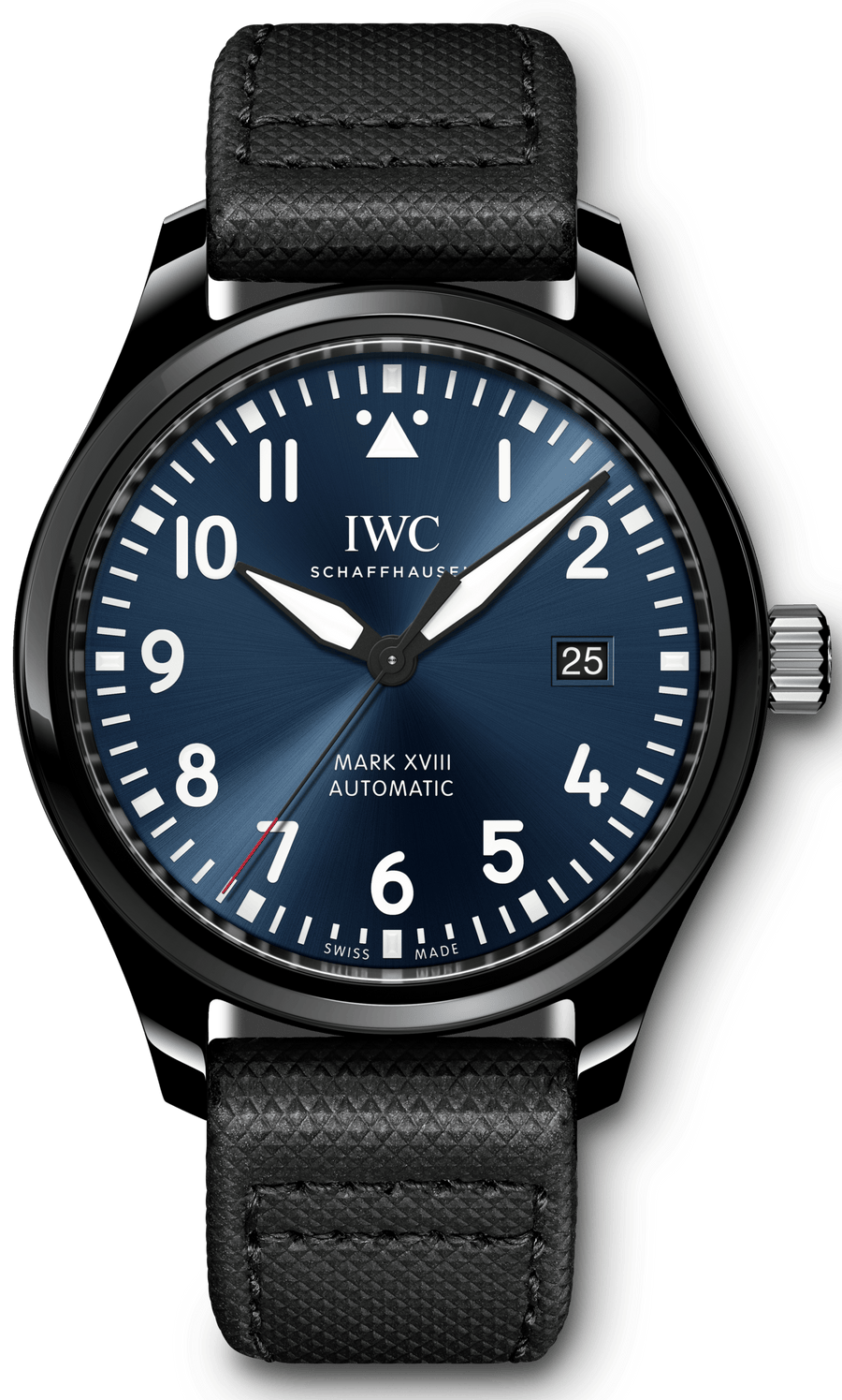IWC Pilot’s Watch Mark XVIII Edition “Laureus Sport for Good Foundation" Blue Dial Black Nylon Strap Watch for Men - IW324703
