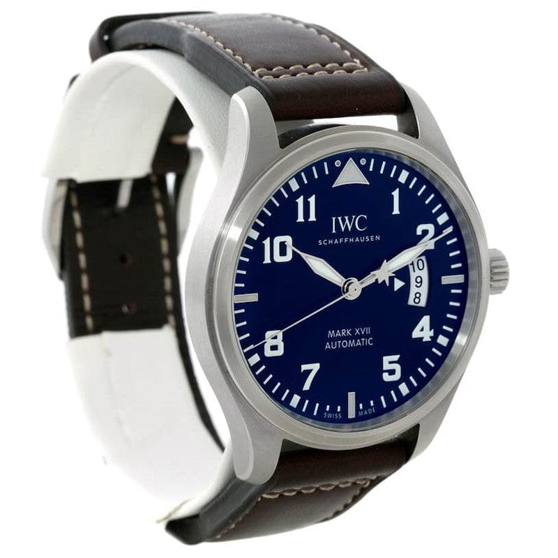 IWC Pilots Watch Mark XVII Edition Le Petit Prince Blue Dial Brown Leather Strap Watch for Men - IW326506