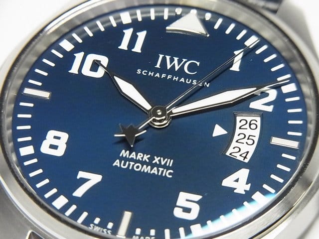 IWC Pilots Watch Mark XVII Edition Le Petit Prince Blue Dial Brown Leather Strap Watch for Men - IW326506