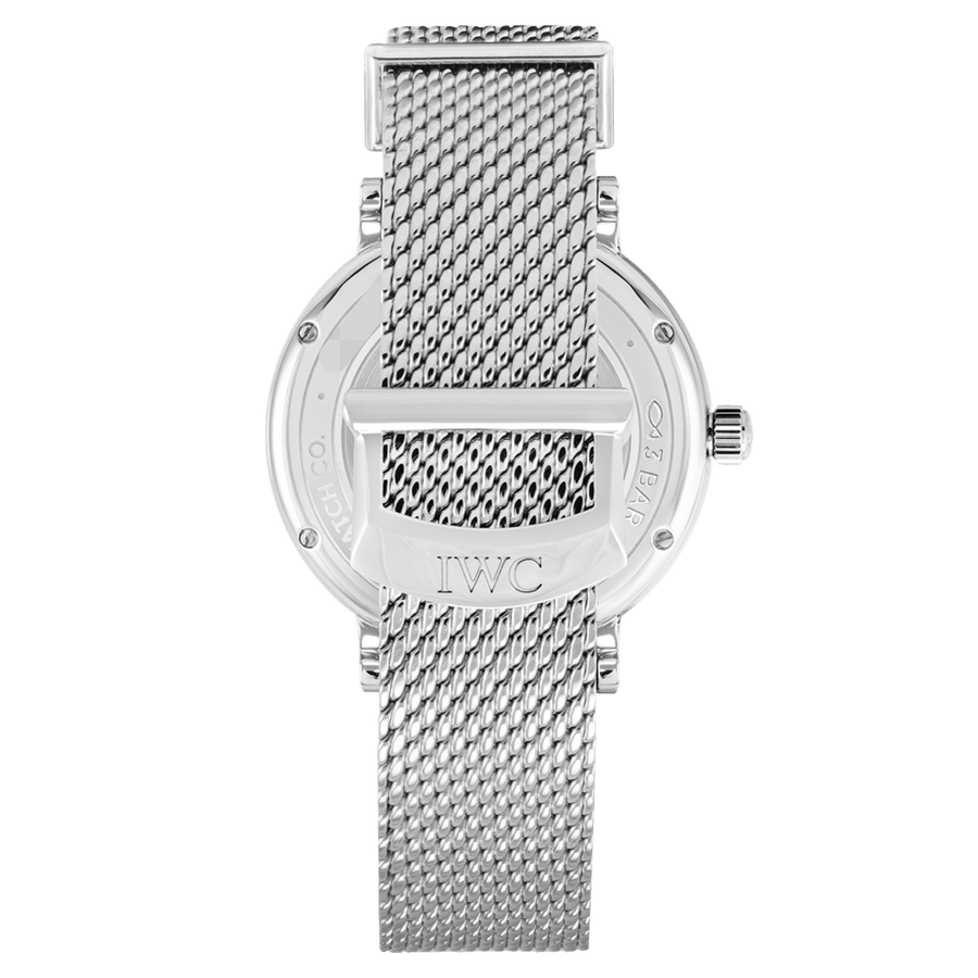 IWC Portofino Automatic Blue Dial Silver Mesh Bracelet Watch for Women - IW357404