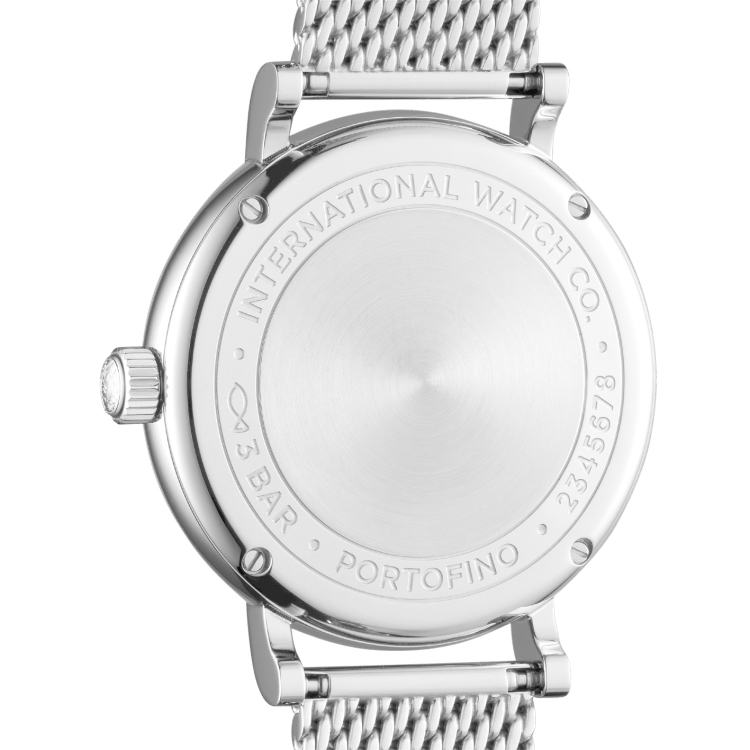 IWC Portofino Automatic Blue Dial Silver Mesh Bracelet Watch for Women - IW357404