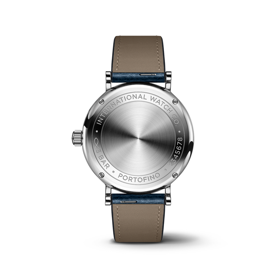 IWC Portofino Automatic Silver Dial Blue Leather Strap Watch for Women - IW357411