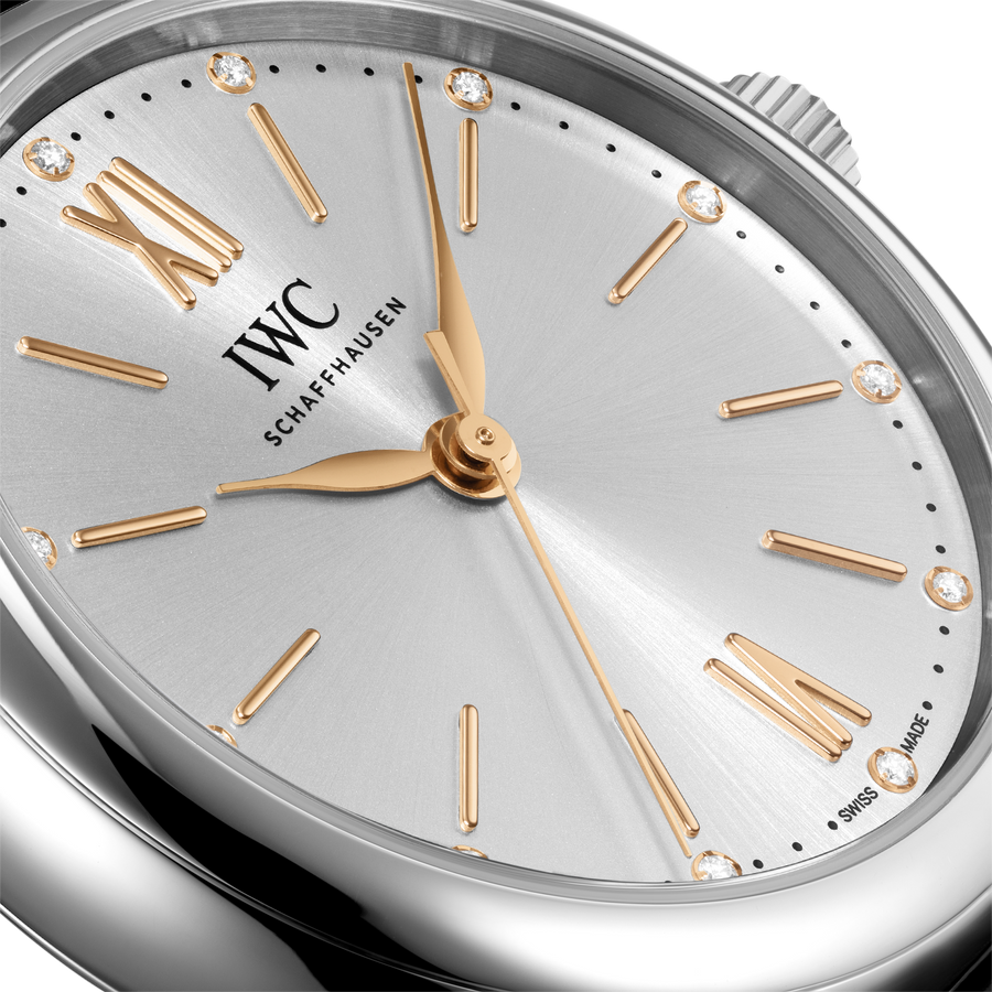 IWC Portofino Automatic Silver Dial Brown Leather Strap Watch for Women - IW357403