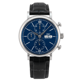 IWC Portofino Chronograph Blue Dial Black Leather Strap Watch for Men - IW391023