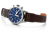 IWC Pilots Watch Mark XVII Edition Le Petit Prince Blue Dial Brown Leather Strap Watch for Men - IW326506