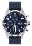 IWC Pilot's Automatic Chronograph 43mm Blue Dial Blue Calfskin Strap Watch for Men - IW377729