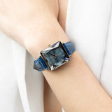 Swarovski Uptown Crystal Blue Dial Blue Leather Strap Watch for Women - 5547713