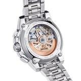 Fossil Townsman Automatic Skeleton White Dial Two Tone Steel Strap Watch for Men - ME3075