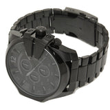 Diesel Mega Chief Chronograph Black Dial Black Stainless Steel Watch For Men - DZ4355