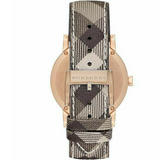 Burberry The City Rose Gold Dial Brown Leather Strap Watch for Women - BU9040