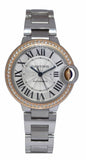 Cartier Ballon Bleu De Cartier Diamonds Silver Dial Silver Steel Strap Watch for Women - WE902080