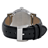 Burberry The City Silver Dial Black Leather Strap Watch for Women - BU9106