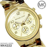 Michael Kors Runway Gold Dial Two Tone Steel Strap Watch for Women - MK4222