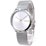 Calvin Klein Minimal Silver Dial Silver Mesh Bracelet Watch for Women - K3M2212Z