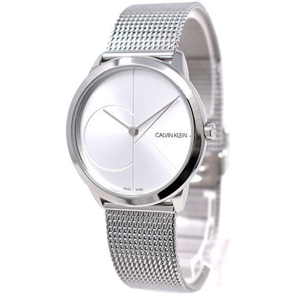Calvin Klein Minimal Silver Dial Silver Mesh Bracelet Watch for Women - K3M2212Z