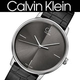 Calvin Klein Accent Black Dial Black Leather Strap Watch for Men - K2Y2X1C3