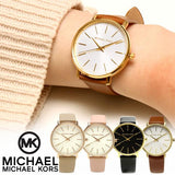 Michael Kors Pyper Quartz White Dial Pink Leather Strap Watch For Women - MK2741