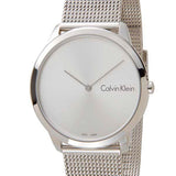 Calvin Klein Minimal Silver Dial Silver Mesh Bracelet Watch for Men - K3M211Y6