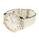 Gucci G Timeless Automatic Silver Dial Beige Leather Strap Watch For Men - YA126348