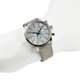 Calvin Klein City Chronograph White Dial White Leather Strap Watch for Men - K2G271Q4