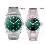 Tissot PRX Quartz Green Dial Steel Silver Steel Strap Watch for Men - T137.410.11.081.00