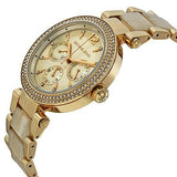 Michael Kors Parker Gold DIal Gold Steel Strap Watch for Women - MK5842