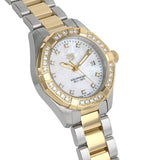 Tag Heuer Aquaracer Quartz Diamonds Mother of Pearl Dial Two Tone Steel Strap Watch for Women - WBD1423.BB0321