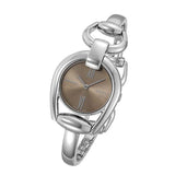 Gucci Horsebit Collection Quartz Brown Dial Silver Steel Strap Watch For Women - YA139501