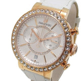 Swarovski Citra Sphere Chrono White Dial White Leather Strap Watch for Women - 5080602