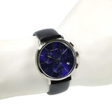 Calvin Klein Chronograph Blue Dial Black Leather Strap Watch for Men - K8Q371CN