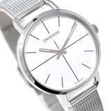 Calvin Klein Even White Dial Silver Mesh Bracelet Watch for Women - K7B23126