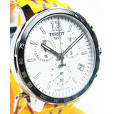 Tissot Quickster Chronograph NBA LA Lakers White Dial Yellow NATO Strap Watch for Men - T095.417.17.037.05