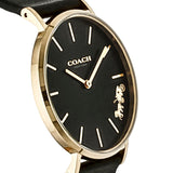 Coach Perry Black Dial Black Leather Strap Watch for Women - 14503333-C