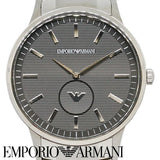 Emporio Armani Renato Quartz Black Dial Silver Steel Strap  Watch For Men - AR11118