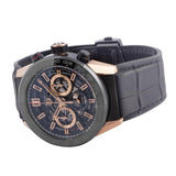 Tag Heuer Carrera Automatic Chronograph Steel & 18K Gold Dial Black Leather Strap Watch for Men - CBG2A50.FC6450