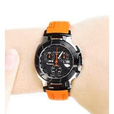 Tissot T Race Chronograph Black Dial Orange Rubber Strap Watch for Women - T048.217.27.057.00