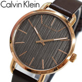 Calvin Klein Even Grey Dial Brown Leather Strap Watch for Women - K7B236G3