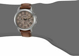 Fossil Grant Chronograph Brown Dial Brown Leather Strap Watch for Men - FS5214