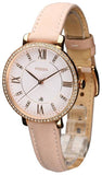 Fossil Jacqueline White Dial Pink Leather Strap Watch for Women - ES4303