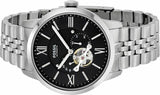 Fossil Townsman Black Dial Silver Steel Strap Watch for Men - ME3107