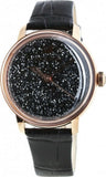 Swarovski Crystalline Hours Black Dial Black Leather Strap Watch for Women - 5295377