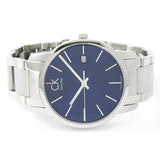 Calvin Klein City Blue Dial Silver Steel Strap Watch for Men - K2G2G14N