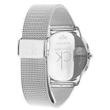 Calvin Klein Minimal Grey Dial Silver Mesh Bracelet Watch for Men - K3M211Y3