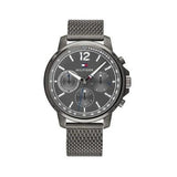 Tommy Hilfiger London Chronograph Grey Dial Grey Mesh Bracelet Watch for Men - 1791530