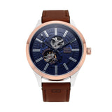 Tommy Hilfiger Spencer Blue Dial Brown Leather Strap Watch for Men - 1791642