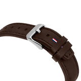 Tommy Hilfiger Austin Grey Dial Brown Leather Strap Watch for Men - 1791637