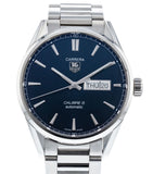 Tag Heuer Carrera Automatic 41mm Blue Dial Silver Steel Strap Watch for Men - WAR201E.BA0723