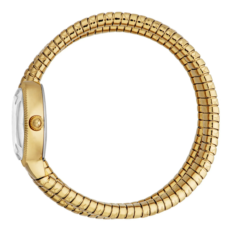 Just Cavalli After Party Silver Dial Gold Steel Strap Watch for Women - JC1L269M0025