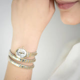 Just Cavalli After Party Silver Dial Two Tone Steel Strap Watch for Women - JC1L269M0055